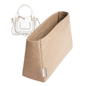 For [Small Marcie Bag] Felt Insert Organizer for Tapered Bag, Large Medium Small, Tote Purse Trapezium Organiser (Style W)