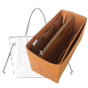 Pour organiseur [Neverfull GM MM PM] (avec sac à fermeture éclair amovible), fourre-tout en feutre pour sac à main