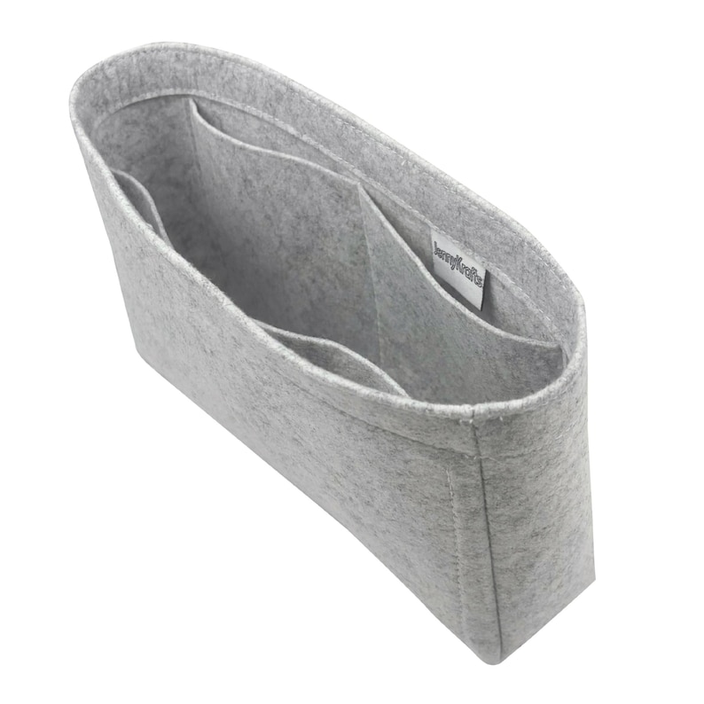 Organizador de bolsos, protector de forro (diseño delgado), personalizable en cualquier tamaño, inserto para bolso de mano, maquillaje y cosméticos. Light Grey