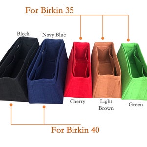 Organiseur pour BIRKIN 25, 30, 35, 40, 50 Style W, Organiseur pour sac conique, sacoche de docteur en feutre image 3