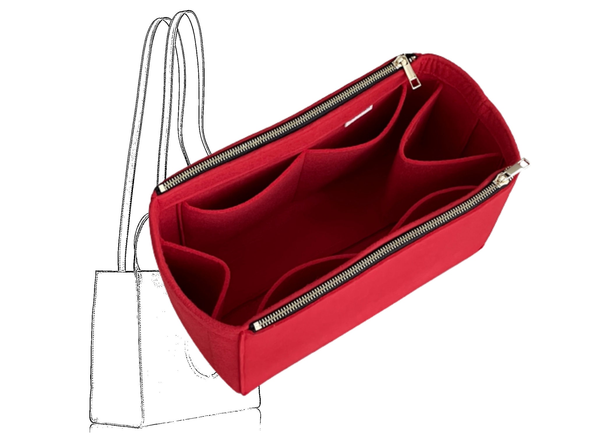 Purse Organizer for Telfar Shopping Bag Tote Bag Organizer 