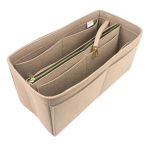 Aanpasbare organizer (3 mm vilt, afneembaar zakje met metalen ritssluiting), draagtas invoegen, cosmetische make-up luierhandtas afbeelding 10