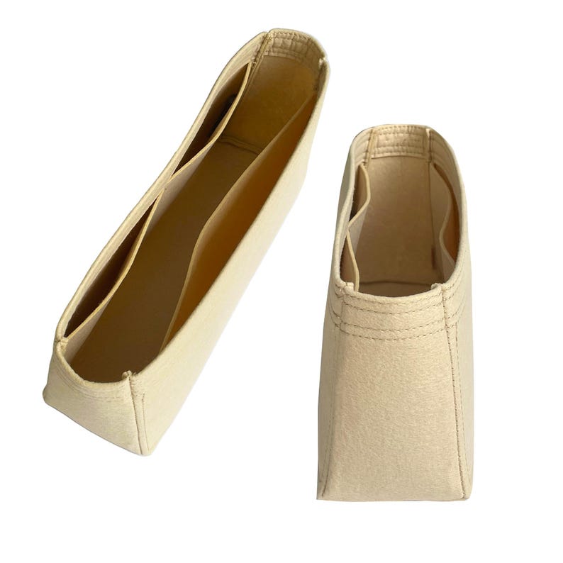 Organizadores de bolsos [Pochette Metis, East West EW], juego de 2, protectores de forro, inserto de fieltro para bolso (estilo delgado) Khaki
