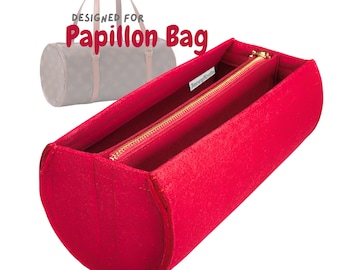 For [Papillon Bag] Purse Insert Organizer, 19 26 30 Denim Mini BB Trunk, Felt Tote Shoulder Bag Organiser Liner Shaper