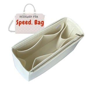 För [Speedy Bag, 25 30 35 40 Nano 20 22 Min HL] Väskeinsatsorganisatör, Stor Medium Liten, Toteväska (med enkel dragkedja och vattenflaskhållare) bild 1