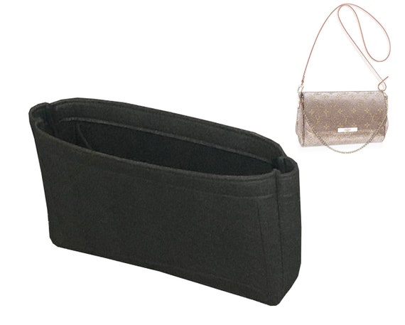 For [Small Classic Double Flap] (Slim with Zipper) Purse Insert Bag  Organizer Shaper, Liner Protector
