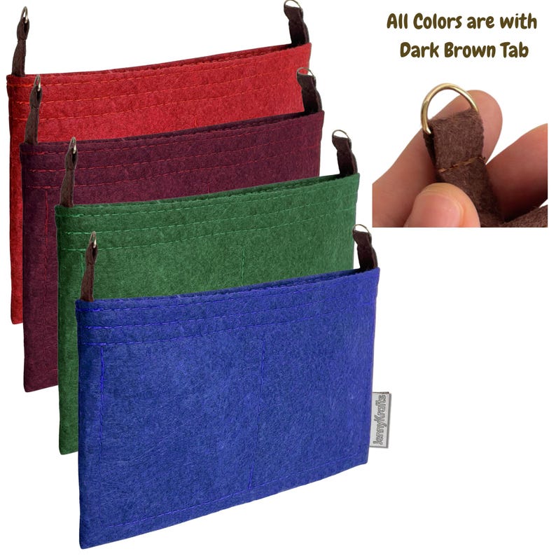 For [Key Pouch M] Bag Insert Organizer Convert to Cross Body Crossbody, Purse Liner Converter, Golden Chain (with D-rings) image 3