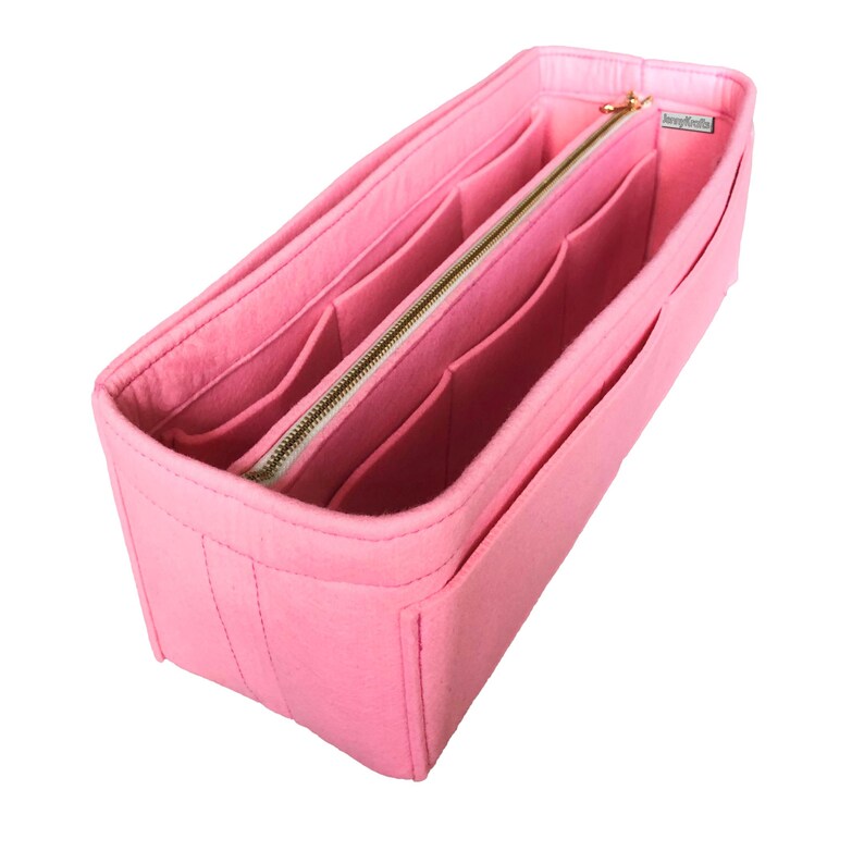 Customizable Organizer (3mm Felt, Detachable Pouch w/ Metal Zip), Tote Purse Insert, Cosmetic Makeup Diaper, Belongings Bag image 14