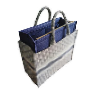 For [Book Tote] Tote Bag Organizer, GM MM PM Bb, Book Tote, Large Medium Small Mini, Crochet East West (Style X, Curved Sides)