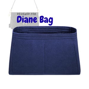 Organizador para [Bolso Diane] Moldeador de inserción, Protector de forro (Diseño delgado), Forro para cosméticos, maquillaje y pañales