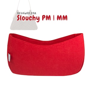 May include: Red felt bag insert designed for the "Slouchy PM | MM" bag.