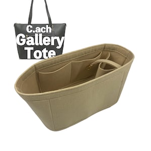 Organizador de bolsos con inserto de fieltro premium de 3 mm para [Gallery Tote], organizador de carteras con clip de cierre de gancho para llaves.