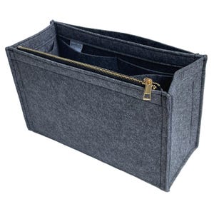 För [Onth.go, Stor Mellan Liten, GM MM PM Bb, East West] Tygväskeorganisatör, Filtinsats Väskeorganisatör Shaper Protector (Böjda sidor) Dark Grey