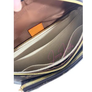 For [Discovery Bumbag] Bum Bag Organizer, High Rise HighRise, PM Felt Purse Insert Organiser, Zip Zipped Pocket, Golden or Silver Zipper image 10