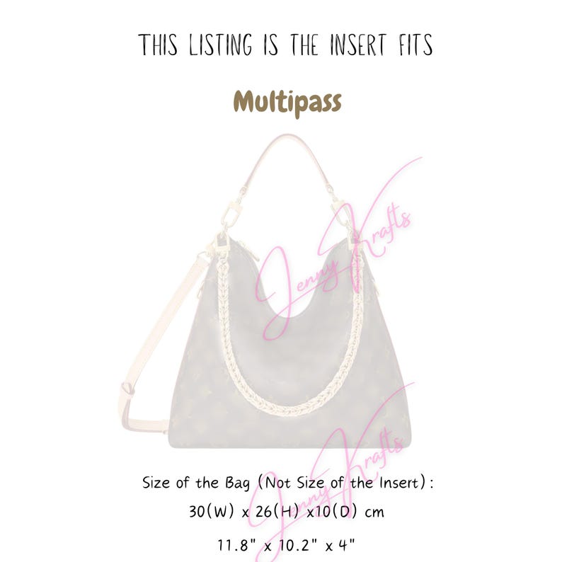 För [Multipass Bag] Väskeinsatsorganisatör, Väskefoderformare bild 2