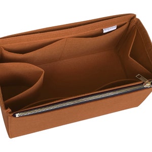Organizer For [CITY Keepall/Keepall XS] Felt Insert (w/ Single Zipper and Water Bottle Holder) Duffle Bag Purse Insert