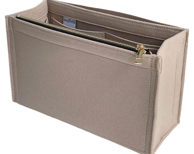 For [Soft Margaux Bag in Leather] (Style X, Curved Sides), Bag Organizer with Water Bottle Holder, Tote Felt Purse Insert, Handbag Organiser