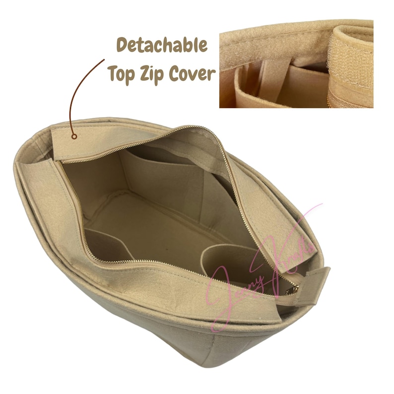 Organizador de bolso Neverfull Tote, GM MM PM Bb, tamaño grande, mediano, pequeño, mini, L M S, forro organizador de fieltro (estilo oblongo) imagen 7