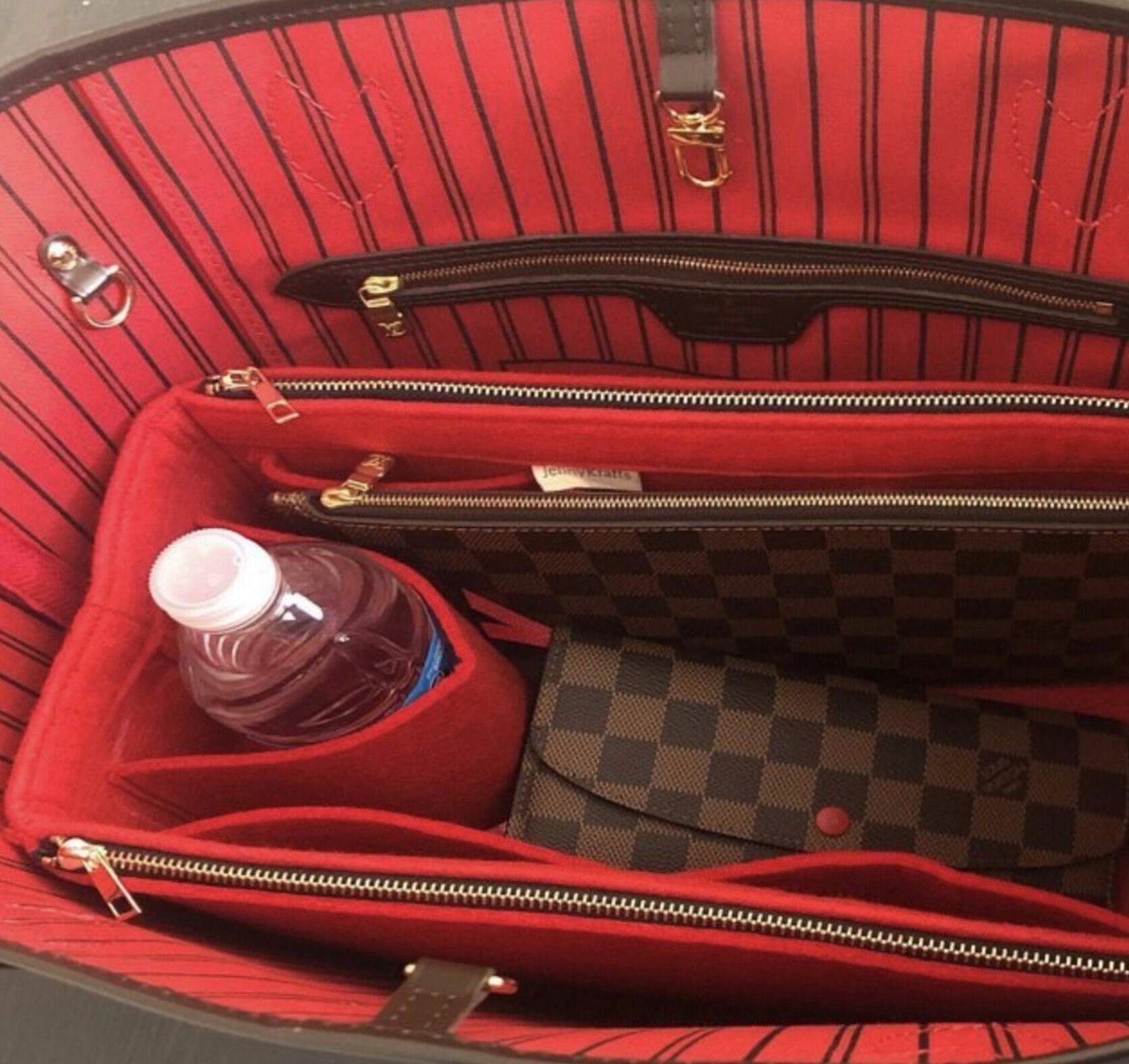 Bag and Purse Organizer with Chamber Style for Louis Vuitton Neverfull PM, Neverfull  MM and Neverfull GM