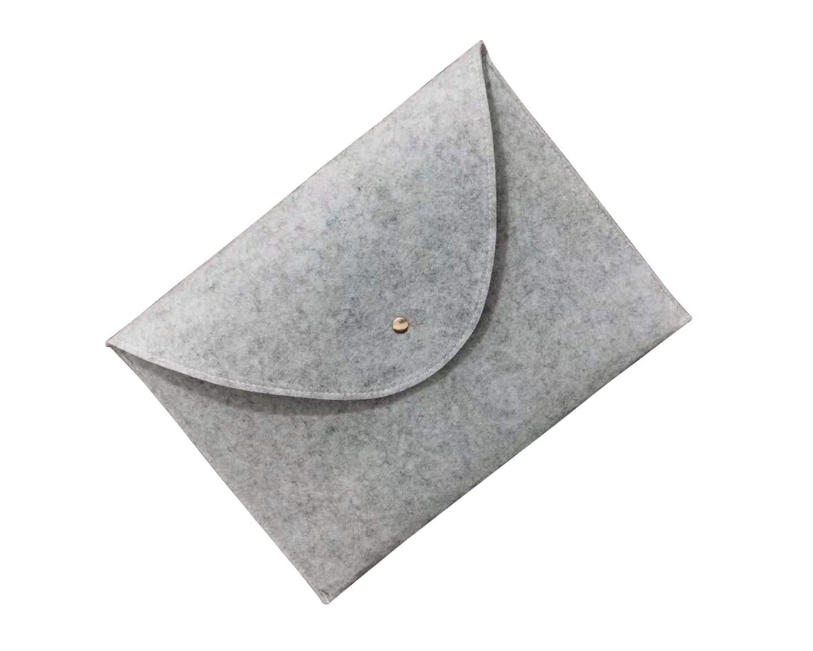 Felt Laptop Bag Organizer Sleeve Pocket With Metal Etsy