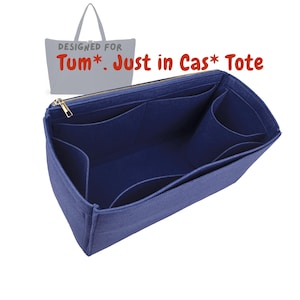Für [Just In Cas * Tote Bag] Tote Insert Organizer, Voyageur, Filzeinlage (mit einem einzelnen Reißverschluss und Flaschenhalter)