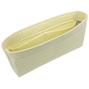 Organizador de bolsos, protector de forro (diseño delgado), personalizable en cualquier tamaño, inserto para bolso de mano, maquillaje y cosméticos. Beis