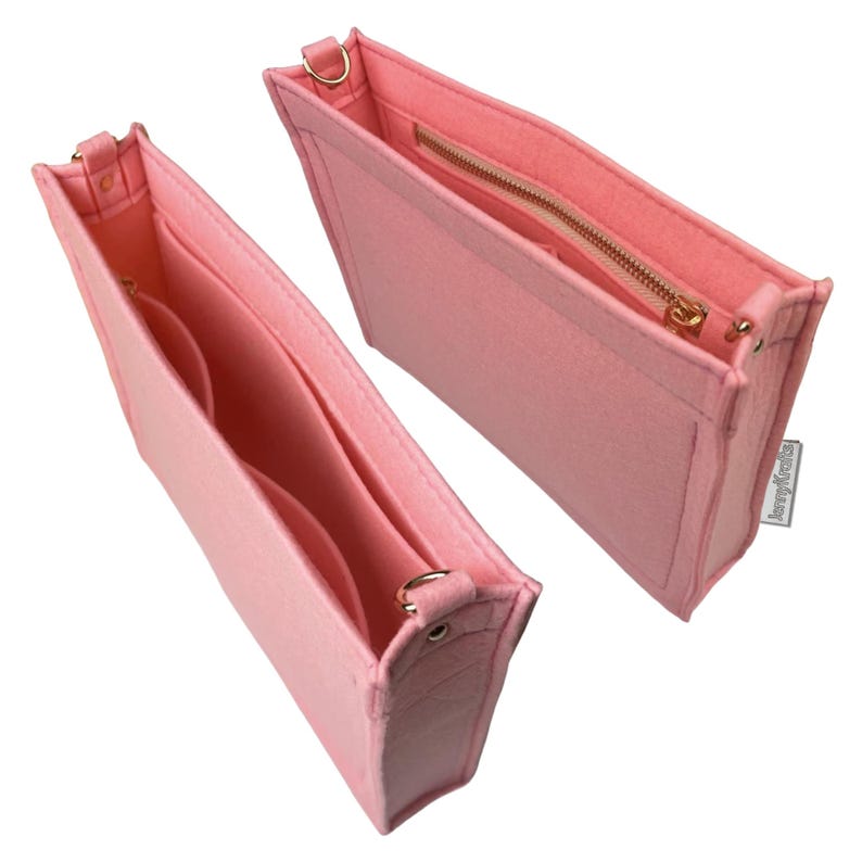For [Ophidia Pouch, Toiletry Case] Bag Insert Organizer Convert to Cross Body Crossbody, Purse Liner Converter, Golden Chain (with D-rings) image 10