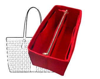 Organizador para [Ophidia GG Tote] (Estilo B con bolsa con cremallera desmontable) Inserto de fieltro para bolso de mano