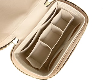 For [Nice Vanity / PM / BB / Mini / Nano] Purse Insert (w/ Detachable Compartments Closed Bottom), Makeup Bag Organizer, Liner Divider
