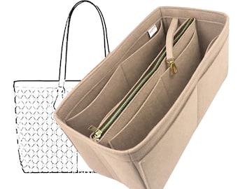 Organizador para bolso de mano suave Ophidia GG (con bolsa con cremallera desmontable), inserto de fieltro para bolso, moldeador para portátil y iPad.
