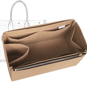 Für [RIVE GAUCHE] Filz Organizer (w / Single Zipper und Flaschenhalter) Einkaufstasche Geldbörse Insert