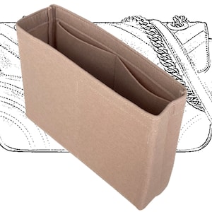 GG Marmont Purse Organizer Insert Shaper, Liner Protector (Slim Design), Customizable Lining Tote Bag Insert Cosmetic Makeup Diaper