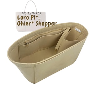 For [Ghier* Shopper Bag] Purse Insert Organizer, Large Medium Small Mini L M S, Felt Organiser Liner Shaper (Style Oblong)