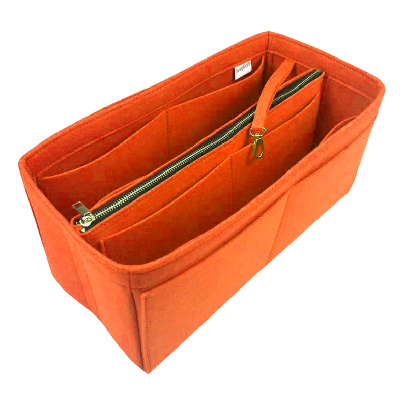 Aanpasbare organizer (3 mm vilt, afneembaar zakje met metalen ritssluiting), draagtas invoegen, cosmetische make-up luierhandtas afbeelding 15