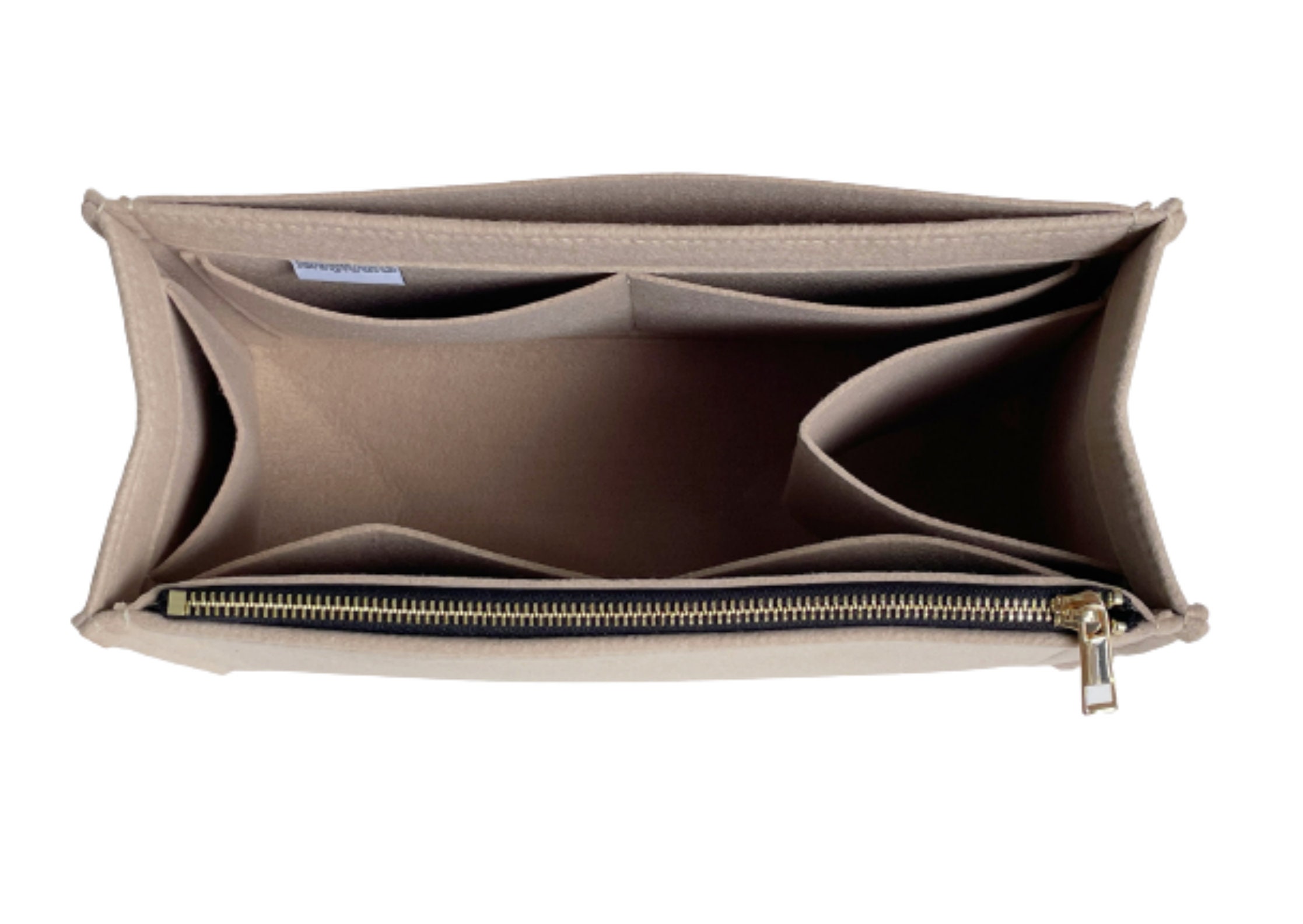 For [Medium Classic Double Flap] (Slim with Zipper) Purse Insert Bag  Organizer Shaper, Liner Protector - JennyKrafts
