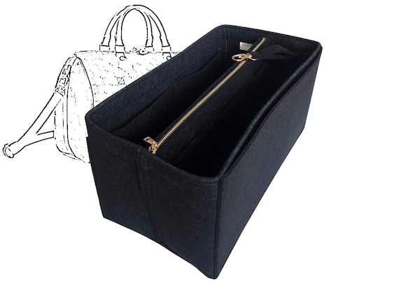 LEXSION Inserto Organizer Per Borsa In Feltro Con Cerniera, Borsa Tote Shaper Fit Speedy Neverful PM MM, 1-beige, Sottile Grande - Foto 12