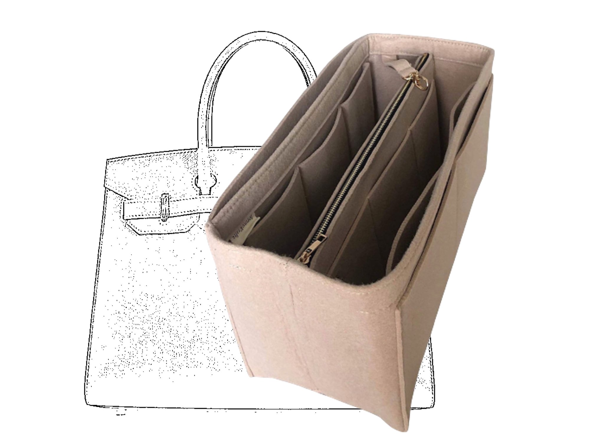 Tote Bag Organizer For Louis Vuitton Tournelle PM Bag with Single Bott