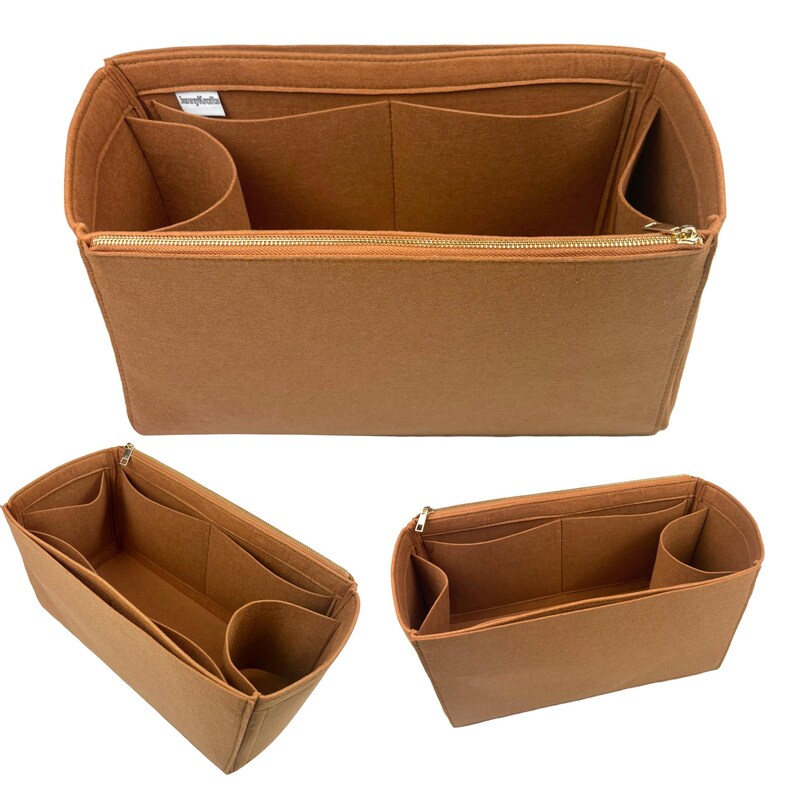 För [Speedy Bag, 25 30 35 40 Nano 20 22 Min HL] Väskeinsatsorganisatör, Stor Medium Liten, Toteväska (med enkel dragkedja och vattenflaskhållare) bild 4