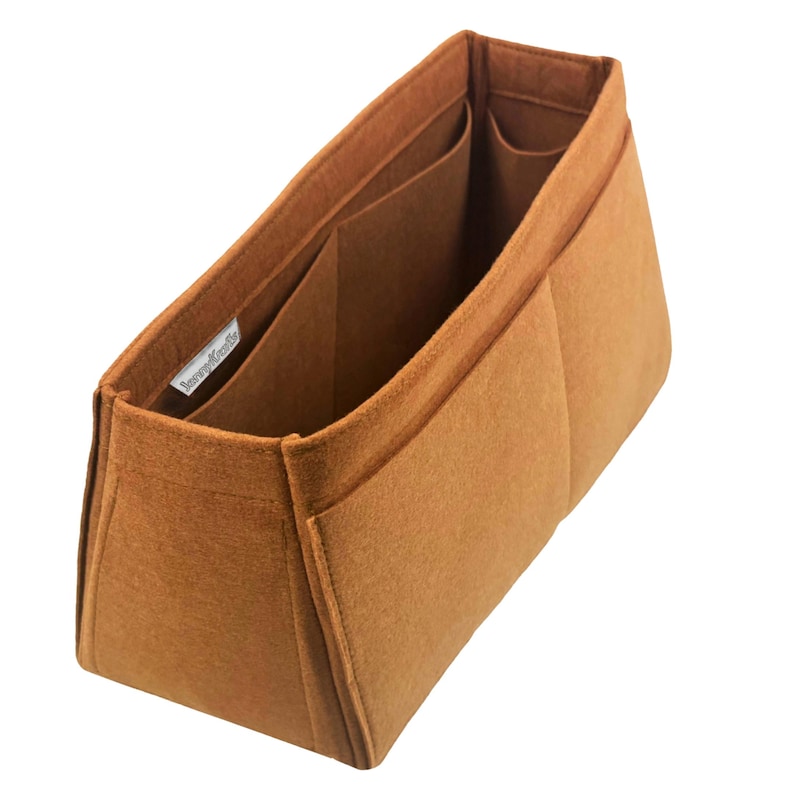 För [BROOKLYN AXELVÄSKA 39 28 23] Organisatör för avsmalnande väska, Satchel Doctor Tote Filtväska (Style W) Light Brown