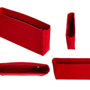Pour [sac à main classique à double rabat] Insert en feutre Petit Moyen Jumbo Grand Maxi (fin avec fermeture à glissière) Organisateur