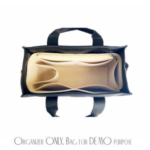 For [Marc Jacobs Tote] 3mm Felt Insert Organizer Bag Organiser Canvas Large Medium Small (w/ Single Zip and Water Bottle Holder)