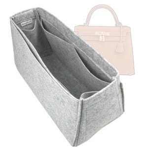 For [Kelly Sellier 25 28 32 35 40] (Tapered Bag) Tote Bag Organizer Felt Purse Insert