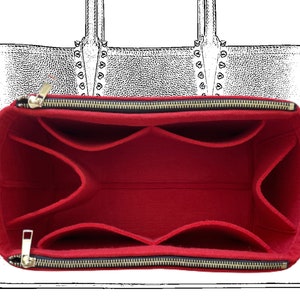 Pour [Sac Cabata] (avec double poches à fermeture éclair) Organisateur de sac à main en feutre