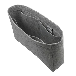 Organizador de bolsos, protector de forro (diseño delgado), personalizable en cualquier tamaño, inserto para bolso de mano, maquillaje y cosméticos. Dark Grey