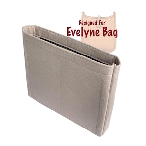 For [Evelyne Bag] 16 29 33 40 PM GM Tpm Tgm Mini Size, Tote Purse Insert Organizer Liner Protector Khaki, Slim with Zip Pocket (SlimZip)