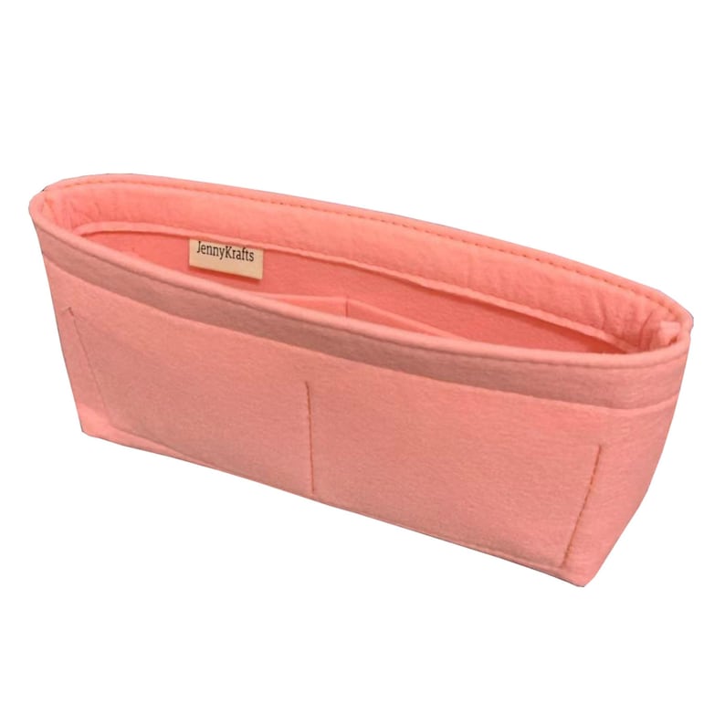 Organizador de bolsos, protector de forro (diseño delgado), personalizable en cualquier tamaño, inserto para bolso de mano, maquillaje y cosméticos. Rose Ballerine