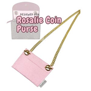 For [Rosalie Coin Purse] Conversion Kit, Convert to Crossbody Bag, Cross Body Insert Organizer, Felt Organiser, Golden Chain Strap Rings