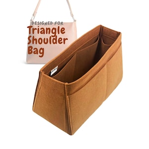 For [Triangle Shoulder Bag] Tote Bag Organizer, Felt Purse Insert Liner Organiser, Shaper Protector (Style Tapered)