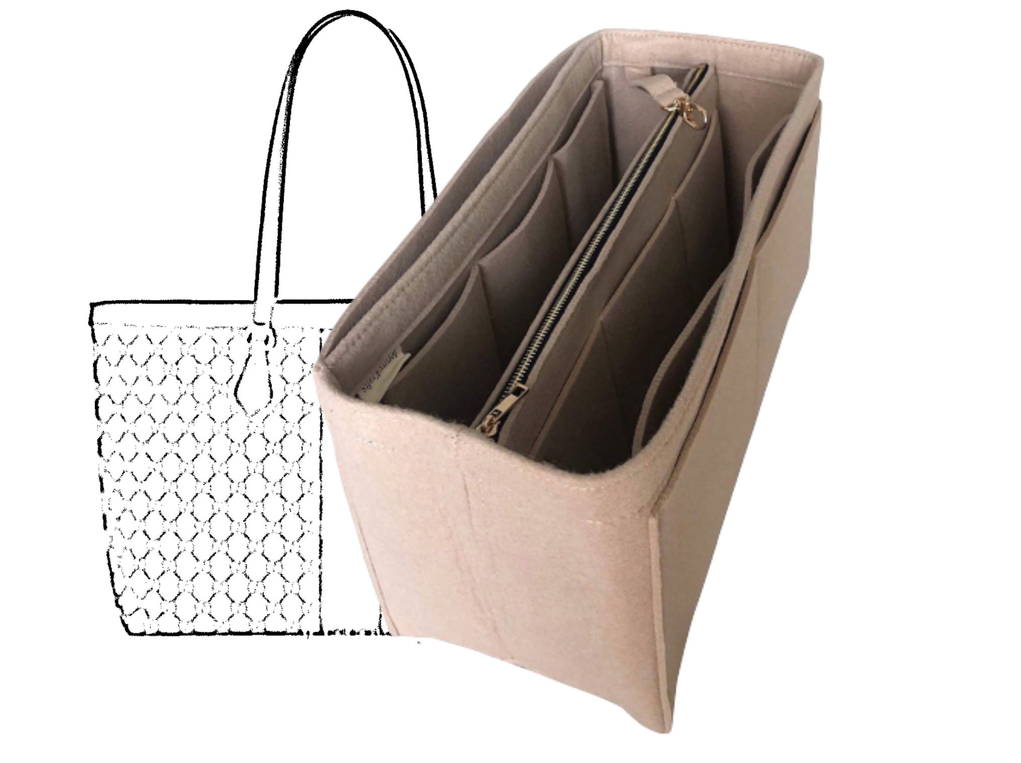  Zoomoni Premium Bag Organizer for Gucci Padlock Medium GG  Shoulder Bag (Handmade/20 Color Options) [Purse Organiser, Liner, Insert,  Shaper] : Handmade Products