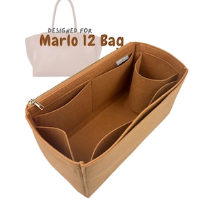 Für [Marlo 12 Bag] Tascheneinlagenorganizer, Tote Purse Liner (w / Single Zip und Flaschenhalter)